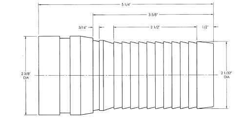 Dixon Ixv32 Carbon Steel Holedall Fitting, Internal Expansion Stem With Grooved End, 2" Coupling X 2" Hose Id Barbed #TOP2