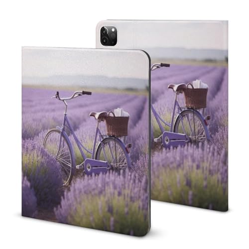 Lavender Field Bike Folio Case for Compatible with iPad 9th/