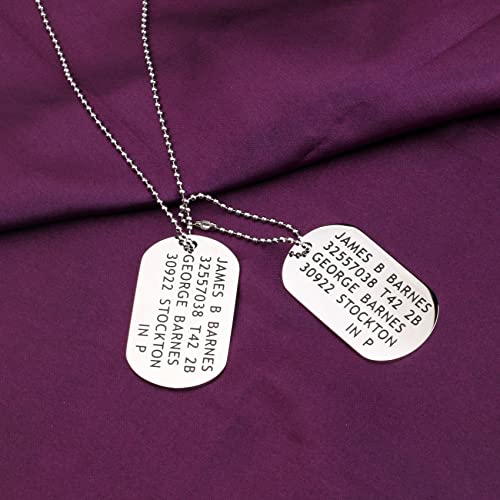James Bucky Barnes Military Dog Tags Necklace Cosplay Costume Prop3