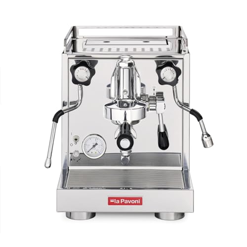 La Pavoni New Cellini Classic, Semiprofessionelle Espresso-Kaffeemaschine LPSCCS01EU, Einzelboiler mit Wärmetauscher, mit Drehventilen, Dampf- und Heißwasserlanze, 1400 W, Edelstahl 3 La Pavoni New Cellini Classic, Semiprofessionelle Espresso-Kaffeemaschine LPSCCS01EU, Einzelboiler mit Wärmetauscher, mit Drehventilen, Dampf- und Heißwasserlanze, 1400 W, Edelstahl