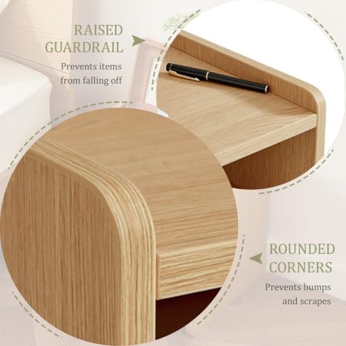 Table de chevet avec tiroirs jaune au design compact et facile à installer - 8