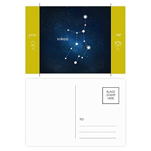 Cartes postales Vierge Constellation zodiaque 20pcs papier cartonné rigide pour grand merci