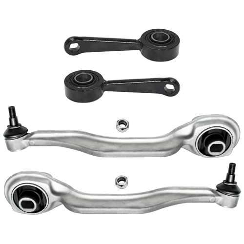 Image of Detroit Axle - Front Control Arms End Kit for Mercedes-benz E320 E350 E500 E550 CLS500 CLS550, CLS55 E55 E63 CLS63 AMG, 2 Lower Forward Control Arms Ball Joints 2 Sway Bar Links Replacement