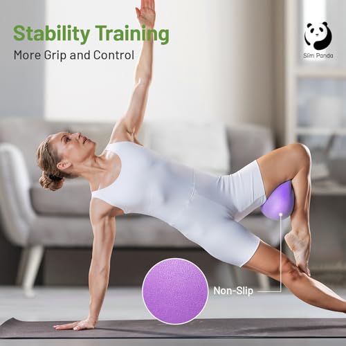 Image of Slim Panda Pilates Ball - 9 Inch Mini Exercise Ball for Pilates, Yoga, Balance, Stability, Core Training and Physical Therapy