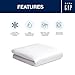 Crib Mattress Protector for Infants and Toddlers - Waterproof, Cooling, Soft Quilted, Elastic, and Washable Baby Mattress Protector in White, Quiet Comfort by babyGap