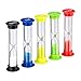 Relaxdays 10027713 Sabliers Lot de 5 pour Enfants, Timer brossage des Dents, Minuteur à thé, x 5 Horloges de Sable, Multicolore