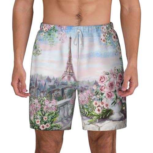Short de bain pour homme séchage rapide fini l'humidité avec ce maillot imprimé Paris