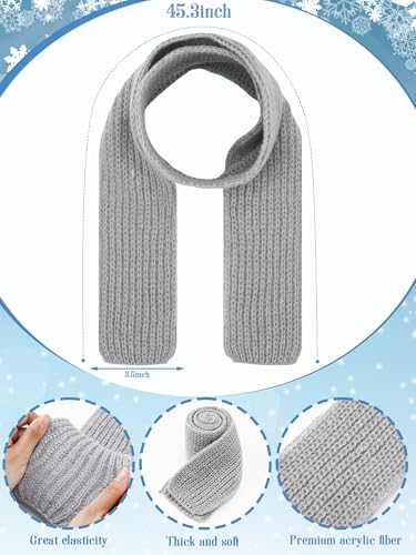 3 Pcs Kids Winter Knitted Scarves Boys Girls Winter Knitted Scarves Suitable for Keeping the Neck Warm for Children3
