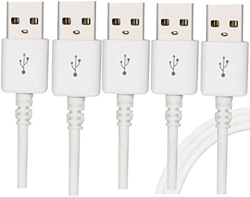 [5 Pack] Micro USB Cable Powerline Micro USB MortyMart Metal-Plated Connectors High Speed USB 2.0 A Male to Micro B Sync and Charging Cables for Android, Samsung, HTC, Sony and More(5 Pack White 3FT)
