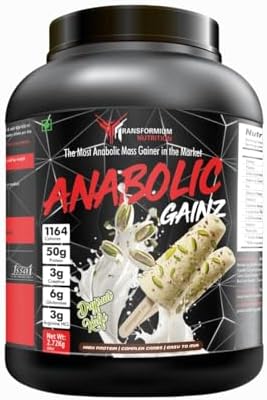 Anabolic Gainz: Enhanced Muscle Builder and Mass Gainer (2.72 KG, Dryfruit Kulfi)