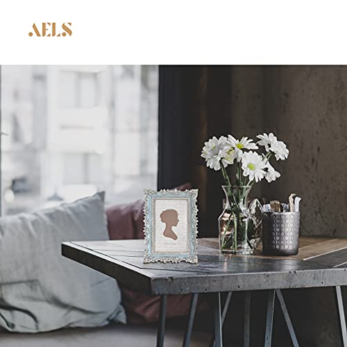 Aels 4X6 Inch Vintage Picture Frame, Elegant Antique Photo Frames With Glass Front, Photo Display, Tabletop Wall Hanging, Gift Ideas, Vine Pattern #TOP5