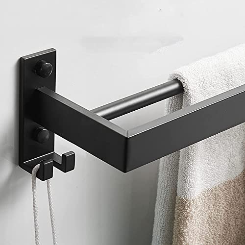 Porte-serviettes double en métal robuste avec crochets pour douche