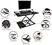 Stand Steady X-Elite Pro, Ergonomic Adjustable Height Standing Desk Converter for Home or Office, Easy Lift Sit to Stand Laptop Desk Riser for Laptop and Computer Monitor (Black, 28in x 20in)