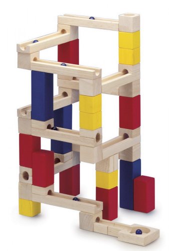 small foot 1530 Murmelbahn aus bunt lackiertem und naturbelassenem Holz, kreative Kugelbahnen selber bauen, One Size