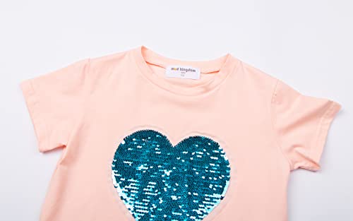 Image of Mud Kingdom Girls Boys Independence Day T-Shirt Fashion Sequins 4th of July Top Summer American Flag 2-9Y