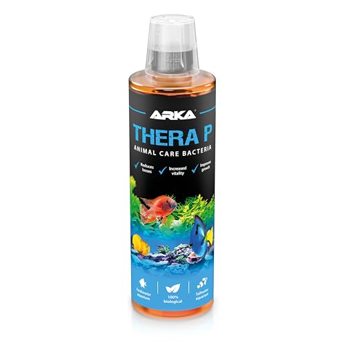 Fish care aquarium – ARKA TheraP 473 ml – boosts immune system & reduces stress – promotes spawning & vibrant colours – 100% natural probiotic formula – for freshwater & marine tanks – biologica