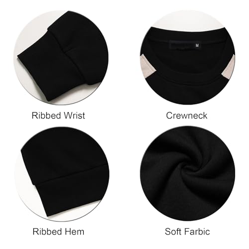 TanBridge Men's Fleece Lined Sweatshirts,Casual Crewneck Pullover Sweatshirts for Men.4