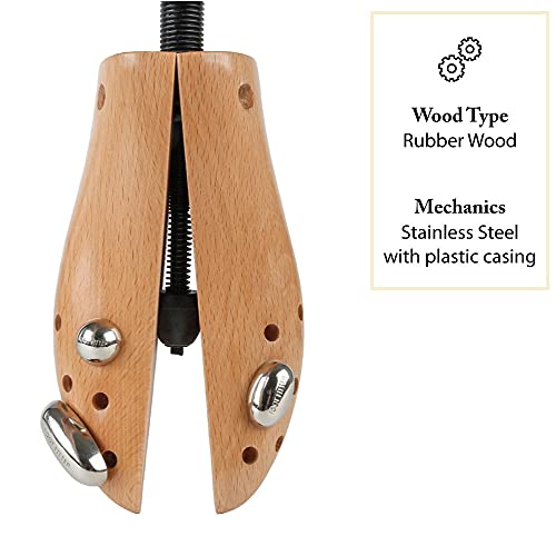 Footfitter Professional 2-Way Shoe Stretcher - Stretches Length & Width, Durable Metal, Dense Plastic & Wood, Shoe Expander - Men's Med (Us 9-10.5) #TOP3