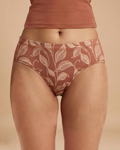 Image of URBAN ADVENTURE Women's Cotton Printed High Waist Full Coverage Briefs | Soft & Stretchable Everyday Hipster Panties | Breathable Comfort Fit | Pack of 3