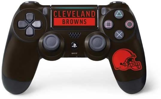 Vista 19 de Skinit Calcomanía para juegos compatible con PS4 Pro/Slim Controller, diseño de logotipo grande de Cleveland Browns con licencia oficial de la NFL
