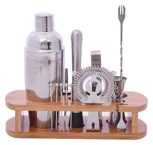 Set de Coctelera y Kit de Bartender de Acero Inoxidable miniatura 1