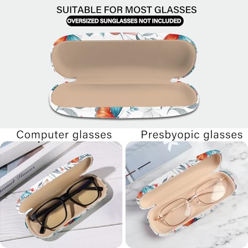 Image of Eyeglasses Case Hard Shell Protective Case for Glasses Eyeglass Box with Cleaning Cloth for Girls Women Cute Aesthetic
