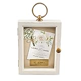 Mud Pie Marriage Distressed Keepsake Memory Shadow Box Wedding Shadowbox, Brown