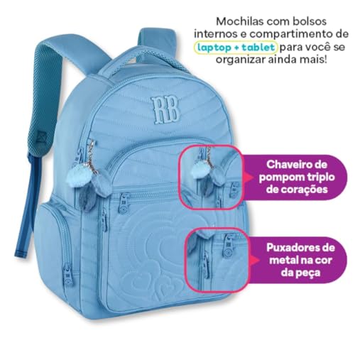 Mochila Rebecca Bonbon Bolsa Feminina Escolar Casual Viagens (Azul)