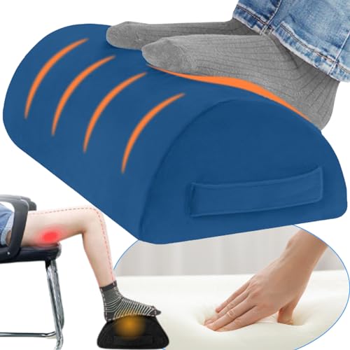 フットレスト オットマン 足枕【 集中力アップ むくみ対策 】 デスク下 足置き 足置き台 飛行機 バス 勉強 受験 快適グッズ 脚 むくみ 解消グッズ 【ネイビー】