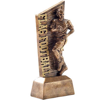 Crown Awards Dynamic Flag Football Trophies, 6 1/2" 3D Resin Flag Football Trophy, Customize With Your Own Engraving #TOP3