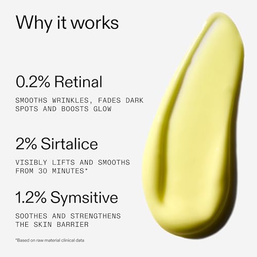 Image of The INKEY List Advanced 0.2% Retinol Serum 0.5 Fl Oz, 0.2% Retinal, 2% Sirtalice & 1.2% Syrelief, Accelerated Skin Renewal, Smooths & Firms, Improves Elasticity, Suitable for all Skin Types