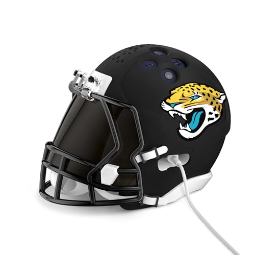 Image of NFL Echo Dot Bundle: Includes Echo Dot | Deep Sea Blue and Limited-Edition NFL Helmet Stand | Jacksonville Jaguars