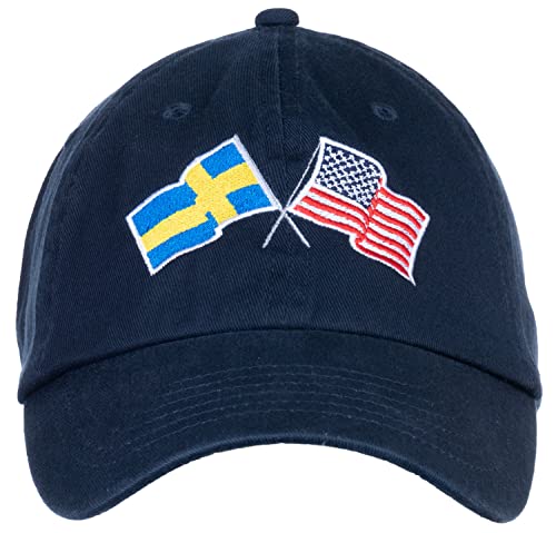 Image of Ann Arbor T-shirt Co. American Friendship Nations Flag Baseball Low Profile Dad Hat for Men Women