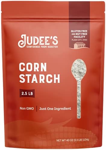 Judee’s Corn Starch 2.5 lb - 100% Non-GMO and Just One Ingredient - Gluten-Free and Nut-Free - Great Thickener for Sauces, Soups, and Gravies - Lighten Gluten Free Cake or Bread Texture