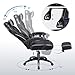 immagine 3SONGMICS Sedia da Ufficio con Sedile Largo, Altezza Regolabile, Design Ergonomico OBG77BG