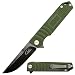 Canku C56 Folding Knives D2 Blade G10 Handle EDC Tools, Pocket Outdoor Activities Knife for Tactical, Hunting, Camping, Survival, Hiking (ArmyGreen)