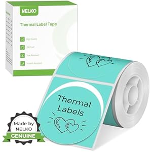 Thermal Labels for Nelko PM220 Label Maker, 2Inch (50mm) Thermal Sticker Label, Waterproof, Multi-Purpose Label Tape, 1 Roll of 150 Self-Adhesive Thermal Paper (Green)
