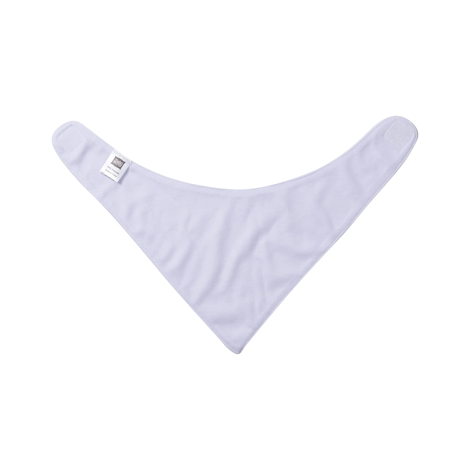 Craft Express Sublimation Blank Baby Bandana - White Polyester Infant Accessories Ready to be Personalized - Set of 4