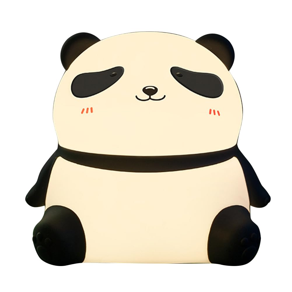 Luz nocturna LED con sensor táctil - Diseño de panda y pato, lámpara de silicona, recargable por USB para habitación de niños