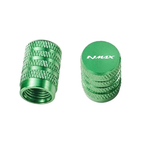 Bouchons de valve moto Yamaha NMAX 155 pièces de pneu de roue vert