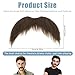 Tucnoeu Fake Mustaches,Realistic Mustache,Fake Facial Hair for Cosplay Costumes and Halloween Parties (Brown)