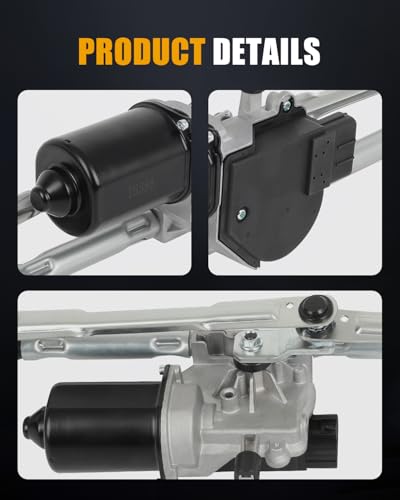 Image of ROADFAR Front Windshield Wiper Motor Compatible For GMC For Envoy 2002 | Fit For Chevrolet For Trailblazer 2002|For Isuzu For Ascender 2003 2004|For Oldsmobile For Bravada 2002|OEM:12487689|8 Pins