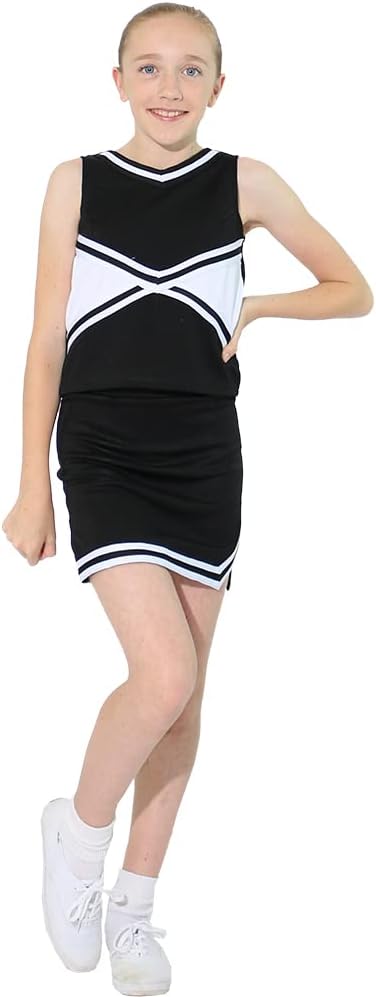 Danzcue Girls Double V A-Line Cheer Uniform Skirt - Image 3