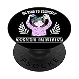 Conciencia sobre la dislexia Sé amable contigo mismo PopSockets PopGrip Intercambiable