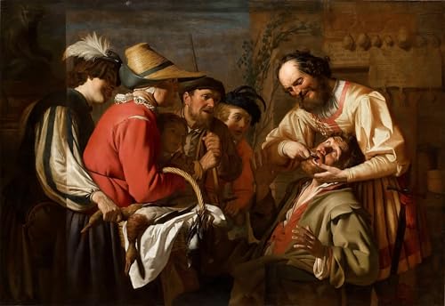 Impression d'affiches Gerrit Van Honthorst sur toile de qualité musée 60x90cm