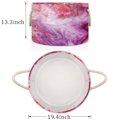 Panier à linge marbre violet pour organiser les jouets et textiles