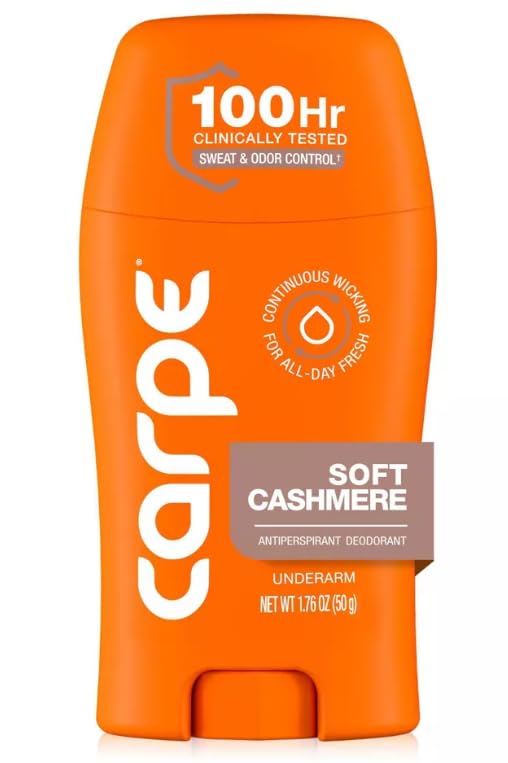 Carpe Women's 100H Sweat & Odor Control Antiperspirant Deodorant - Soft Cashmere - 1.76oz: Paraben-Free, Vegan, Cream Form