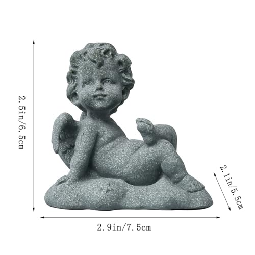 Mini estatua de ángel guardián de arenisca miniatura 6