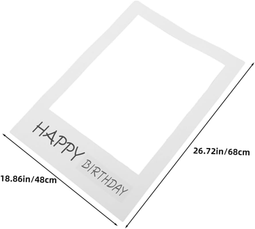 3pcs Birthday Photo Booth Frame Props Engaging Picture Props for Fun Celebrations Preassembled Lightweight Vibrant Prints for Indoor Outdoor Parties