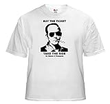 bus ticket vending machine near me Machine washable tee Shirt New Unisex Adult Hunter S Thompson Buy The Ticket Take The Ride tee